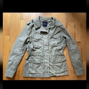 Madewell Army Jacket Women's Small Green Khaki Anorak Coat
